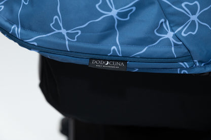 Stroller Hood - Blue Ribbon Pattern