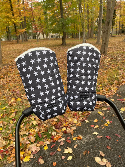 Hand Muff - Black and White Stars